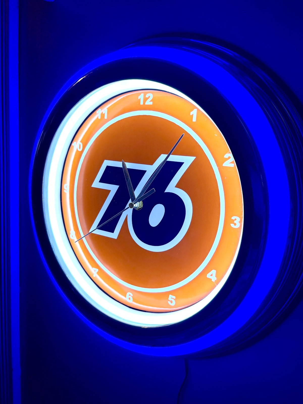Union 76 Oil Gas Service Station Garage Man Cave Neon Style Retro LED Clock Sign