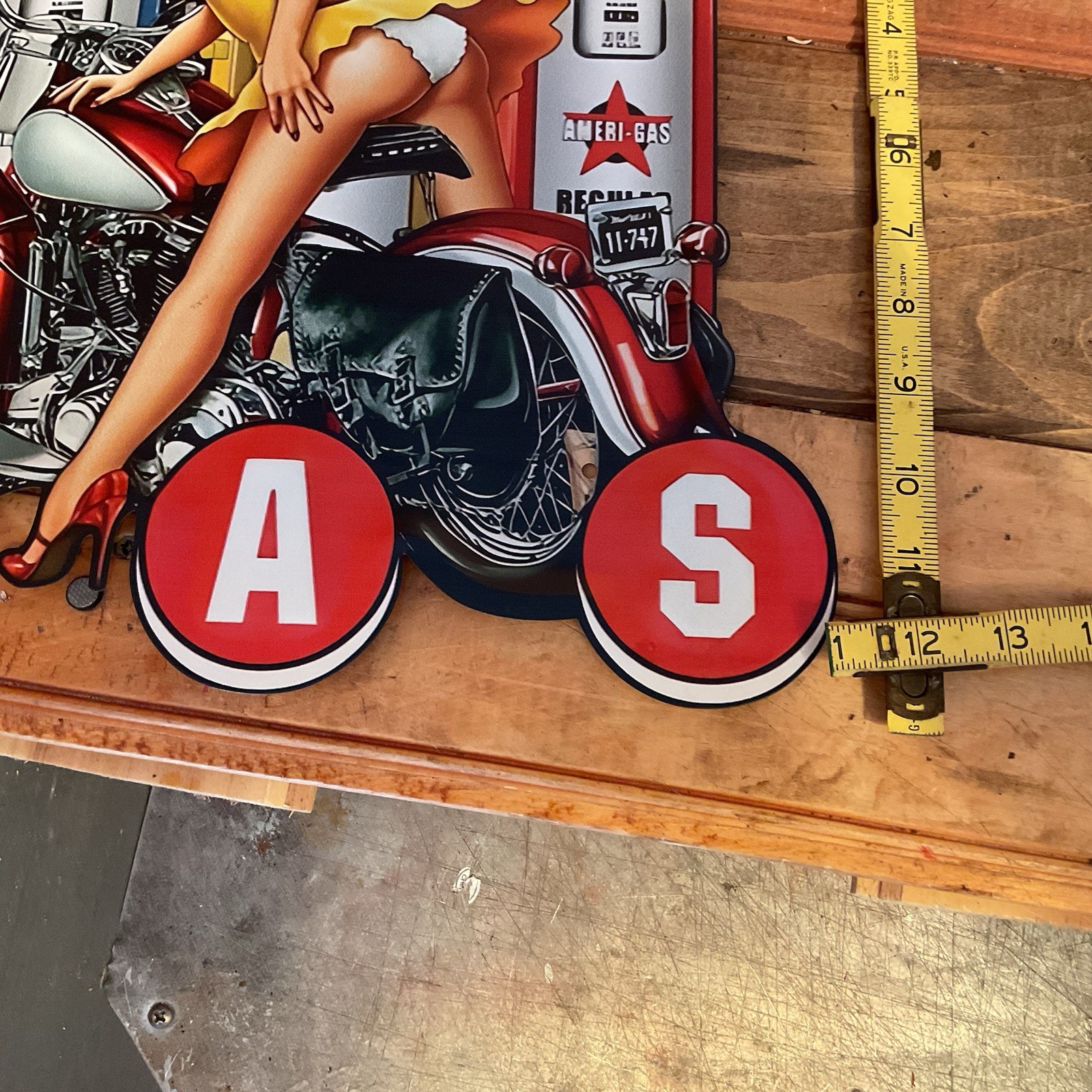 Large 12″x12″ High Quality Gas Pump Tin Sign…Ships Free!