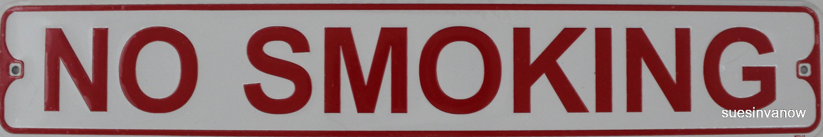Metal Street Sign Embossed No Smoking Garage Bar Home Office Decor 3″x18″