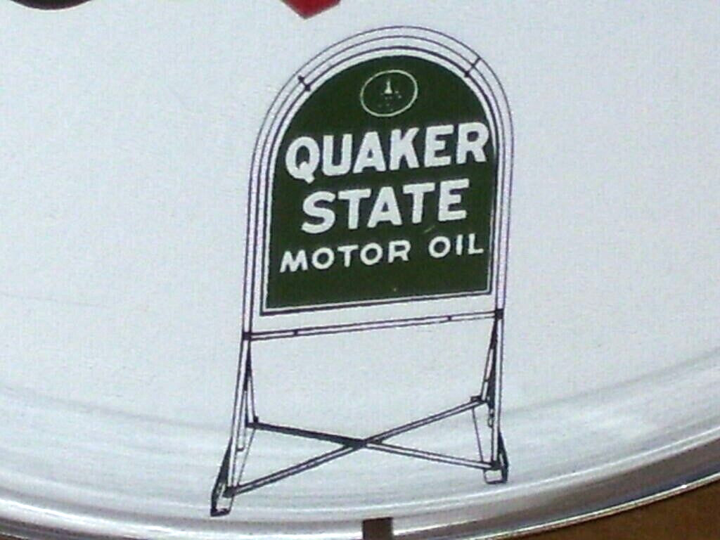QUAKER STATE MOTOR OIL – GAS GASOLINE Auto Repair Shop THERMOMETER SIGN Made USA