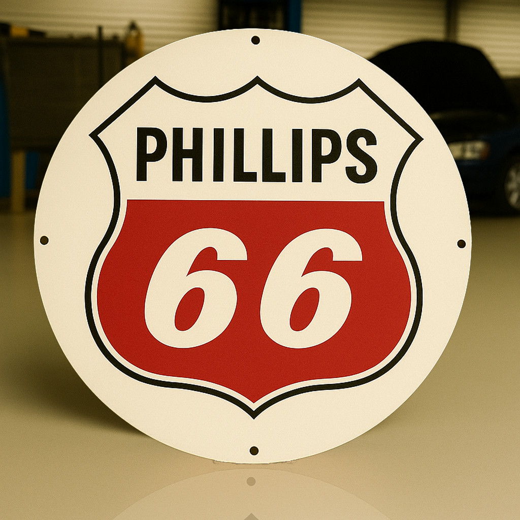 Phillips 66 Shield Heavy Metal Sign -Route 66 Wall Art – 50 cm (19.7 inches)