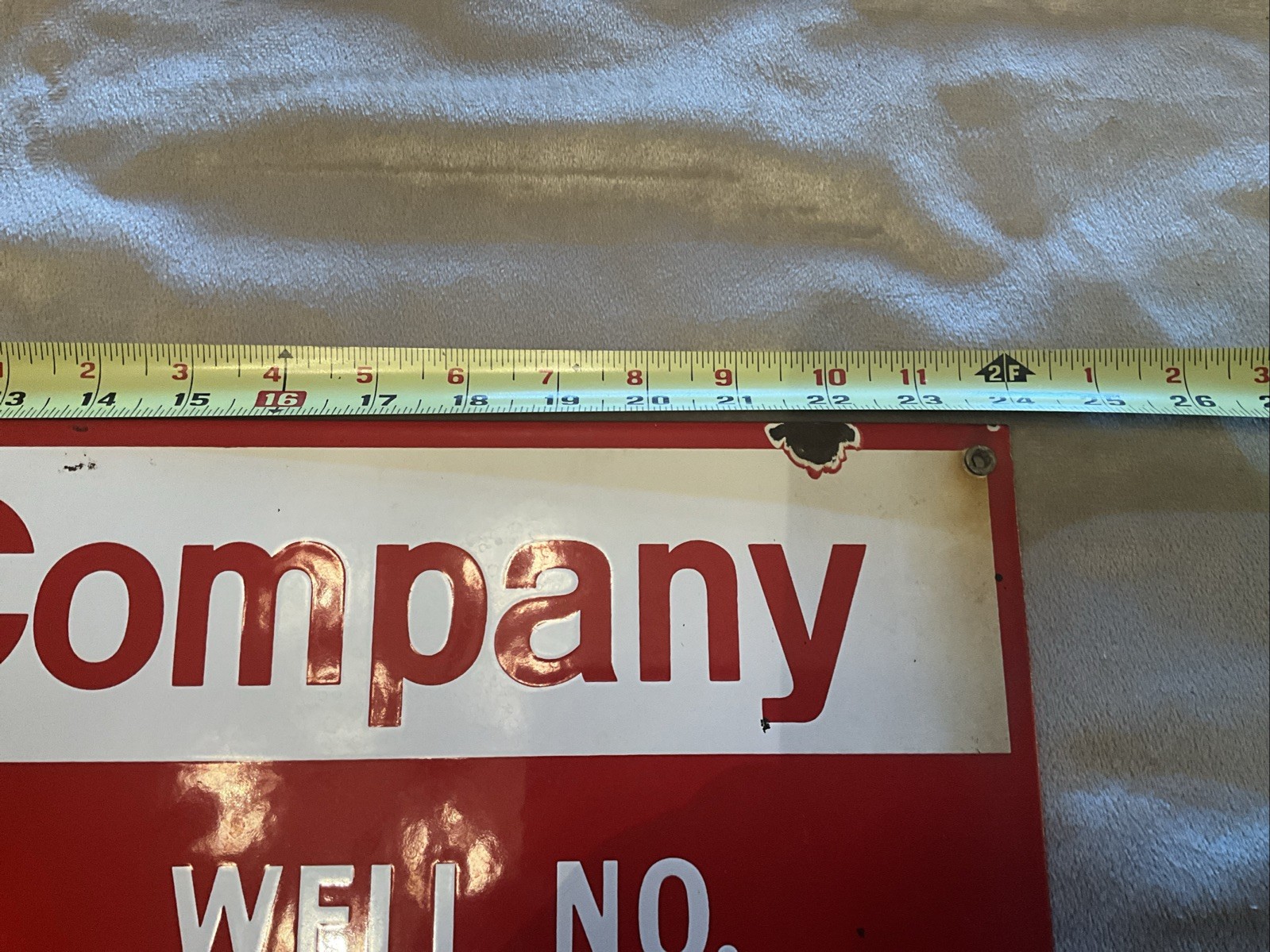 Vintage Porcelain Oil Field Sign-Getty Oil Company “ SYCAMORE” Well No. 53
