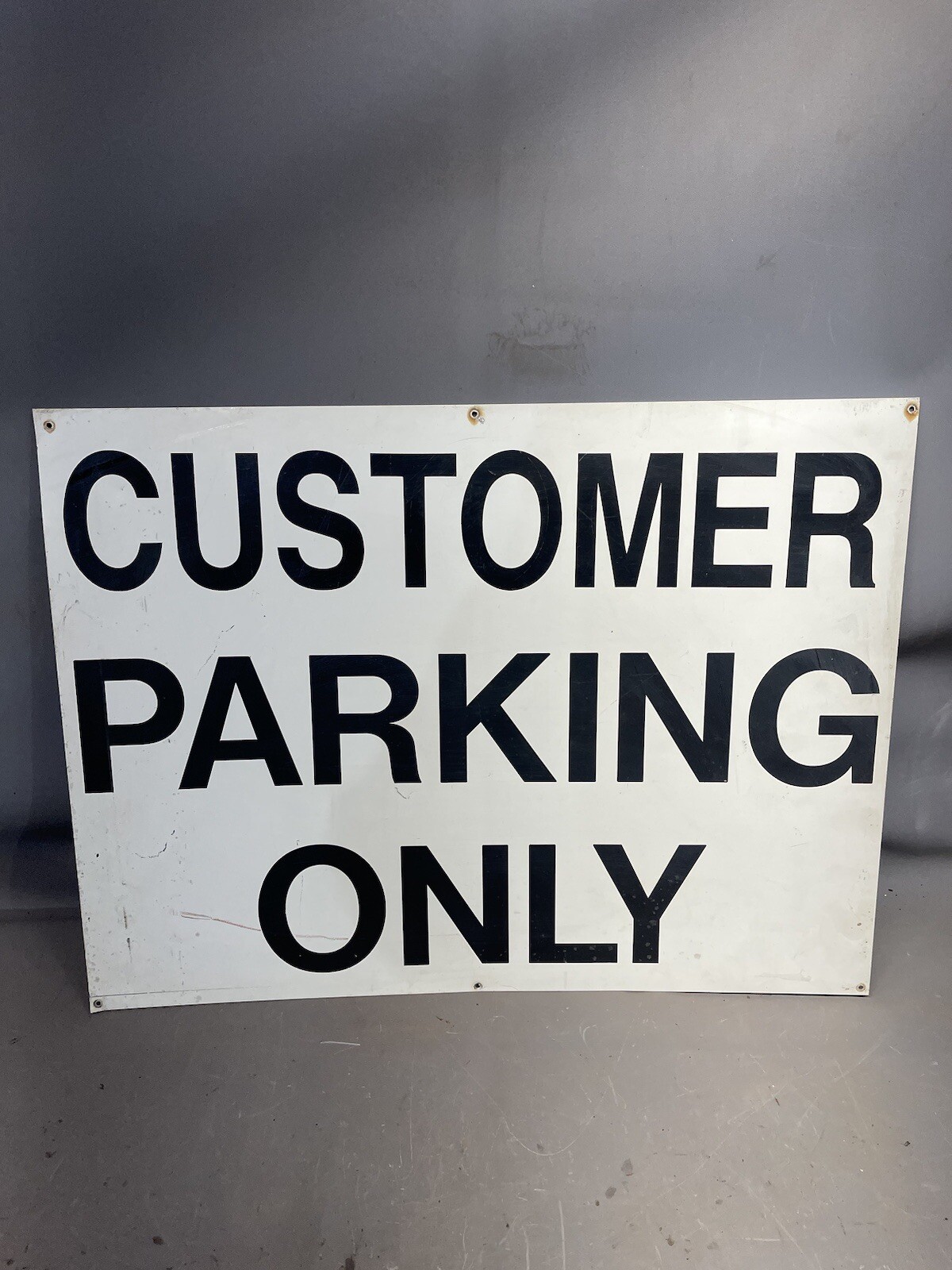 Vintage Service Gas Station Customer Parking Only Metal Sign Repair Shop Auto