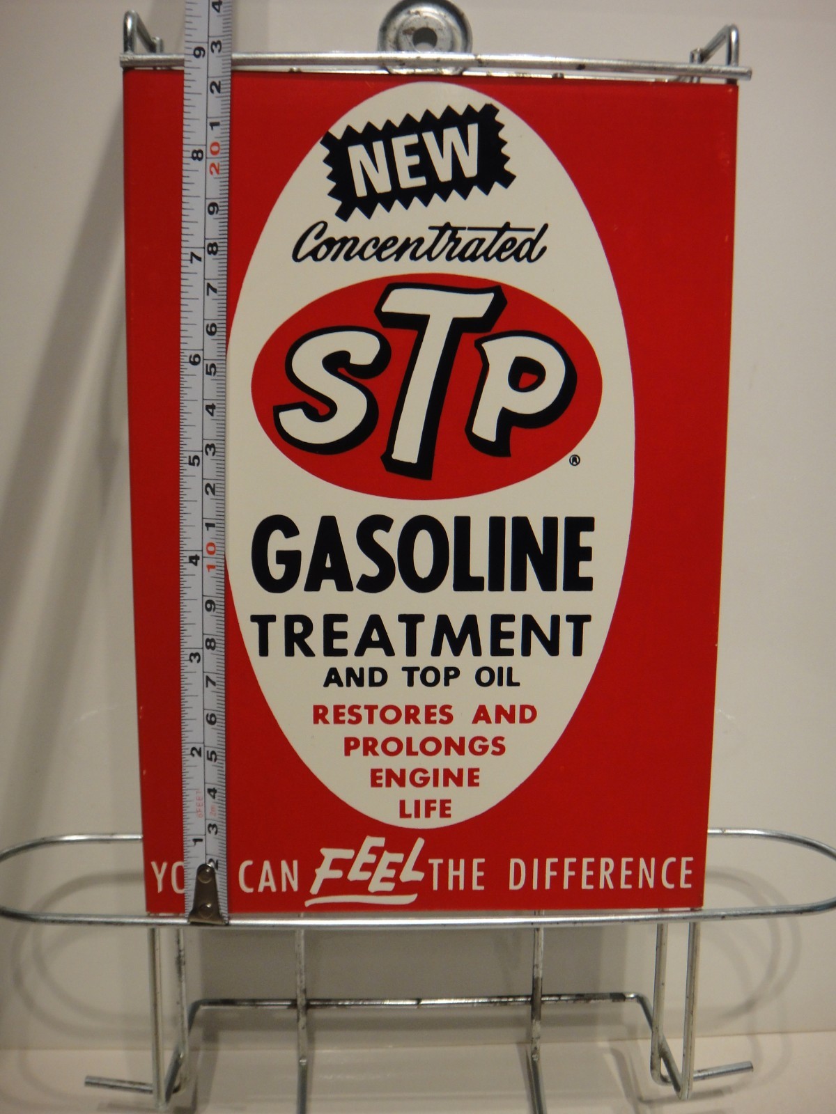 Vintage STP Gas Treatment Station Island Can Display Rack With Sign NOS Original