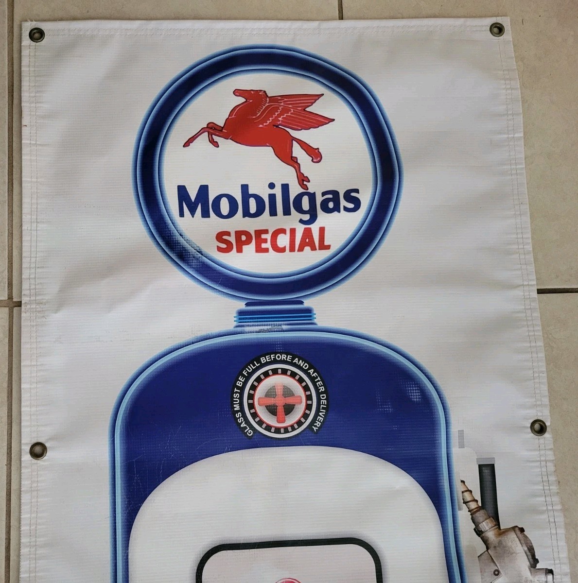 MOBIL GAS PUMP WAYNE 50s STYLE REGULAR PREMIUM 2 X 5 VINYL BANNER POSTER ART