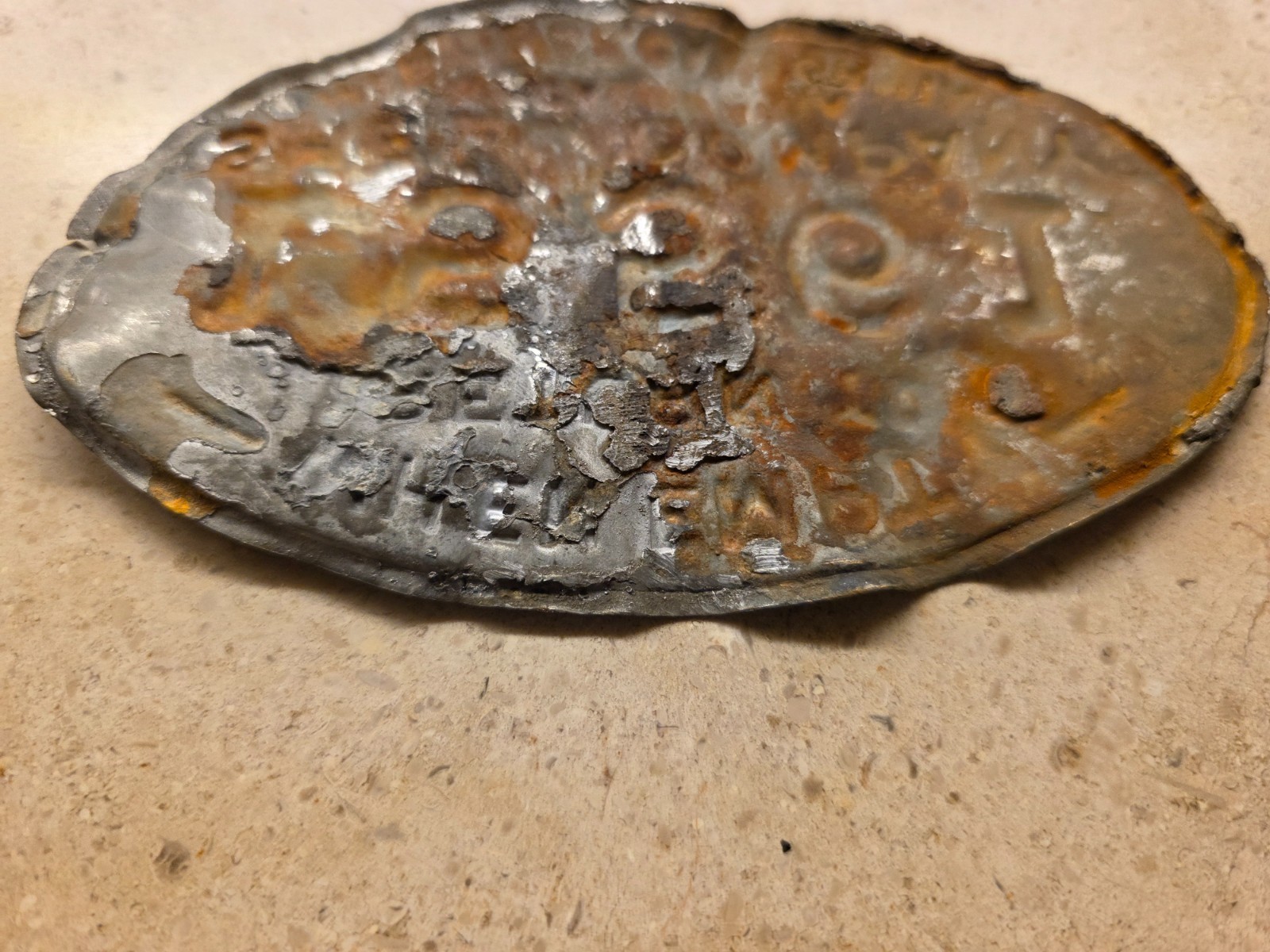 Vintage Shell Oil Company Metal Gas Pump Tag RARE