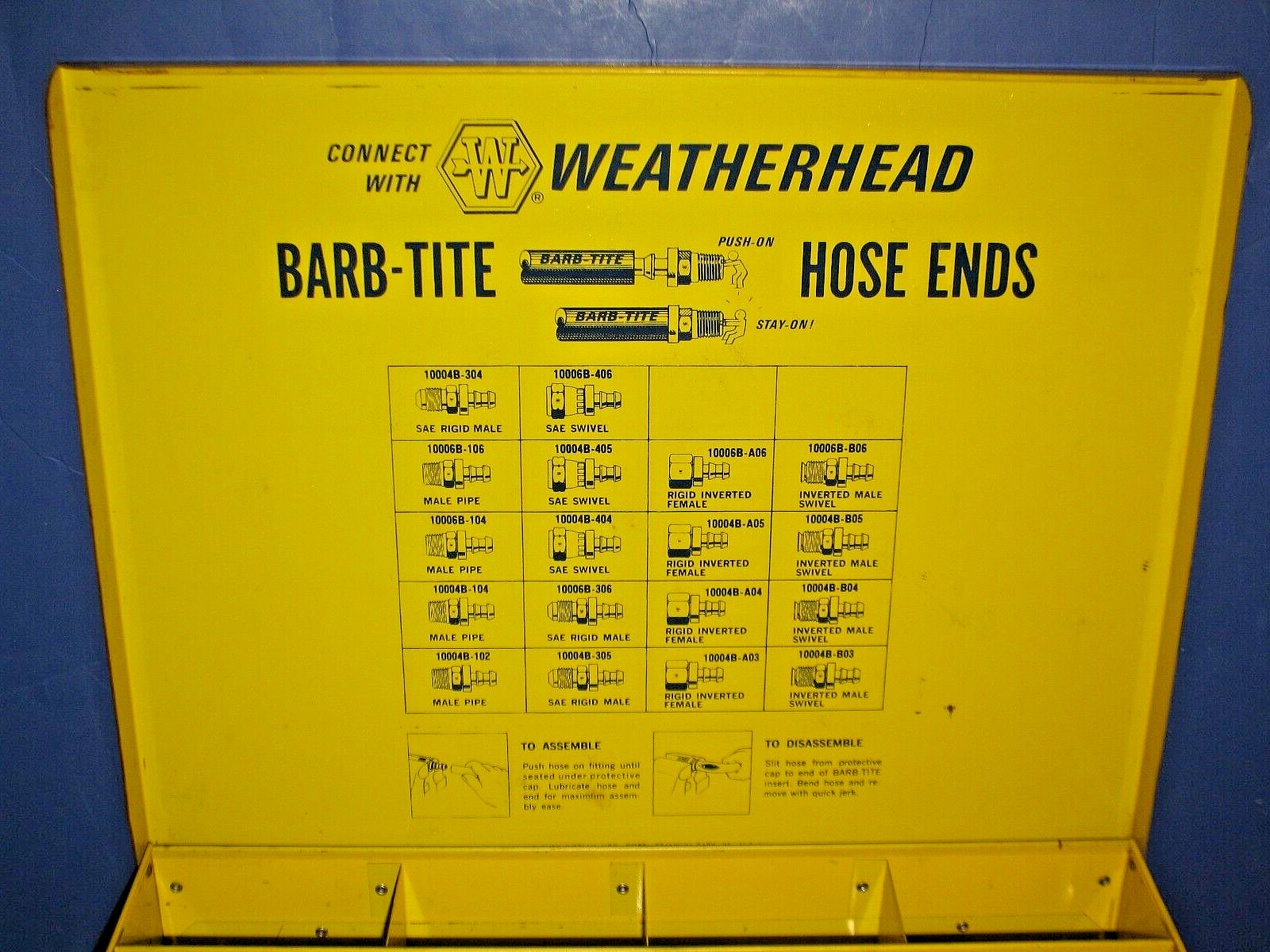 WEATHERHEAD – VINTAGE 20 SLOT + 2 COMPARTMENT ADVERTISING PARTS AUTO GAS OIL