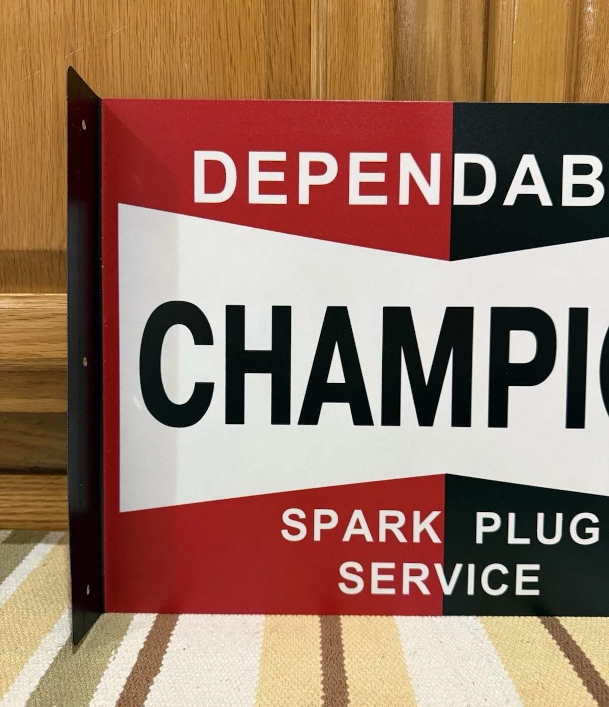 Champion Spark Plug Flange Sign Gas Oil Garage Tools Vintage Style Wall Decor 1