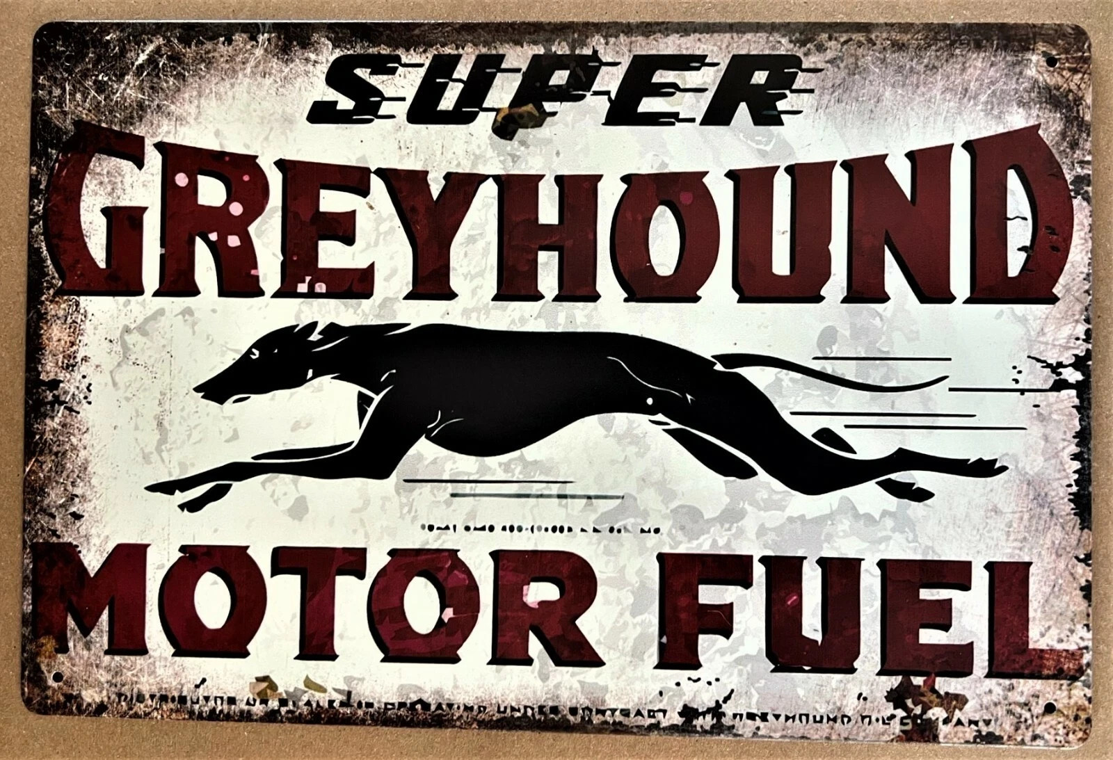 Greyhound Motor Fuel Tin Sign (Dodge Honda Ford Toyota Blue Oval Bow Tie TH1135