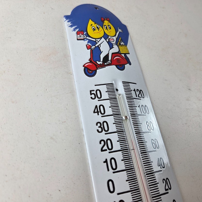 Vintage Esso Gasoline Sign – Service Pump Ad Sign on Porcelain Thermometer