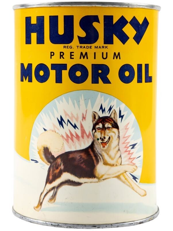 Husky Motor Oil Can Shaped DIECUT NEW Sign 18″ Tall USA STEEL