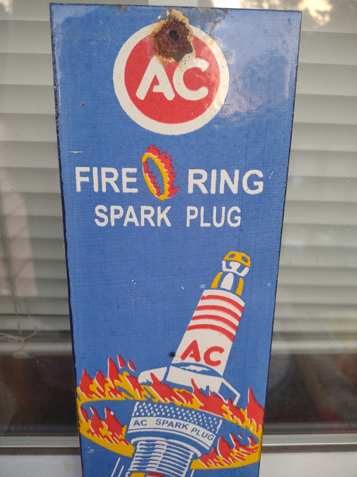 Vintage Rare Spark Plug Sign – AC Service Station Gas Oil Porcelain Metal Sign