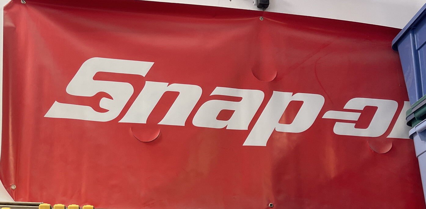 Snap On Tools USA 3ft x 7ft RED Vinyl Banner GENUINE Dealer Shop Garage Sign
