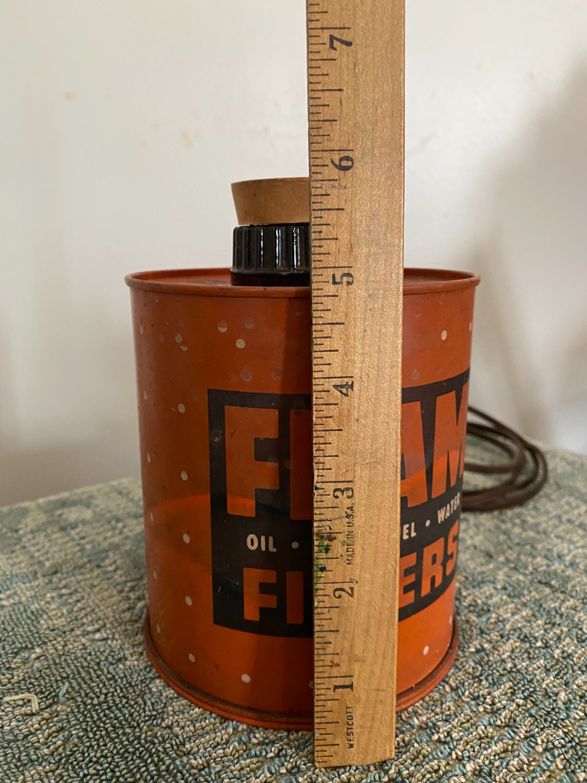 FRAM FILTERS Old CIGAR LIGHTER OIL AIR FUEL WATER Sign Repair Shop Gas Station