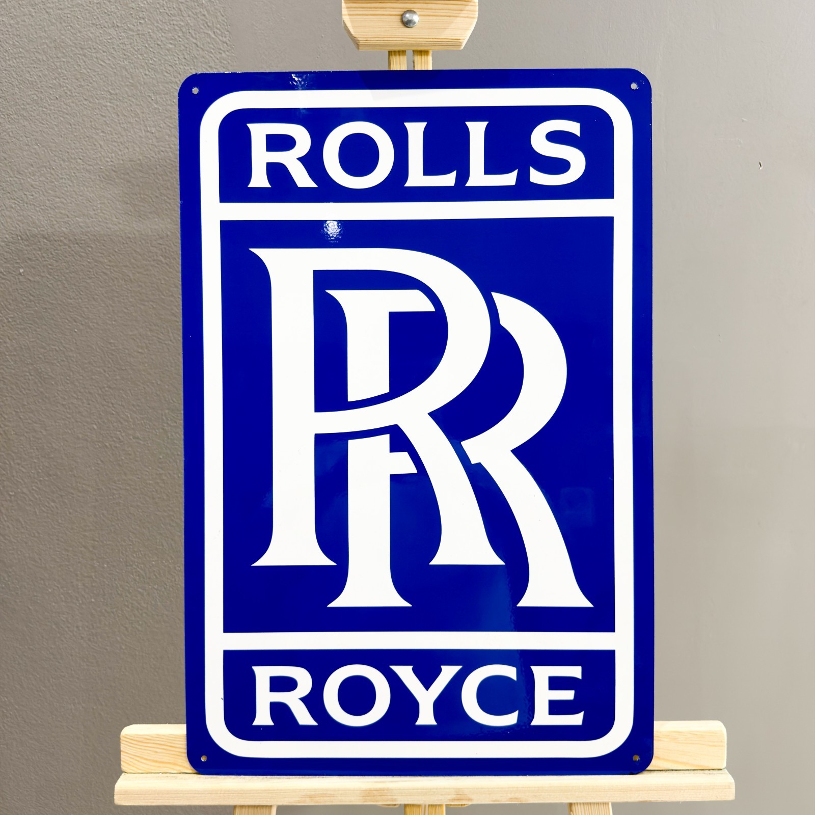 Vintage Rolls-Royce Sign–Luxury Car Logo Heavy Metal Plate XXL 24″x16″(60×40 cm)