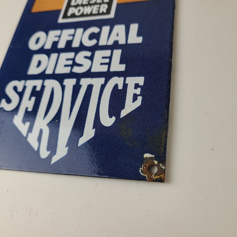 Vintage General Motors Sign – GM Automobiles Trucks Gas Diesel Porcelain Sign