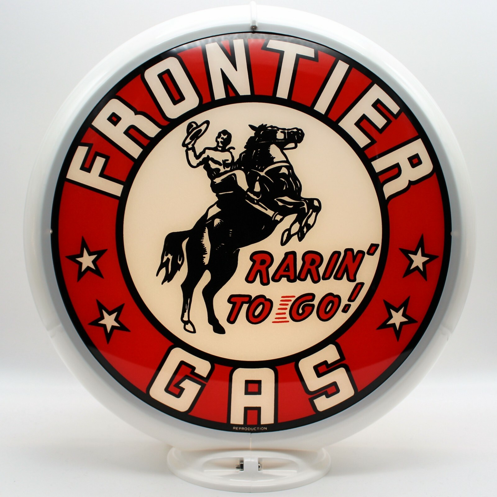FRONTIER Gas Gas Pump Globe – SHIPS FULLY ASSEMBLED! READY FOR YOUR PUMP!!