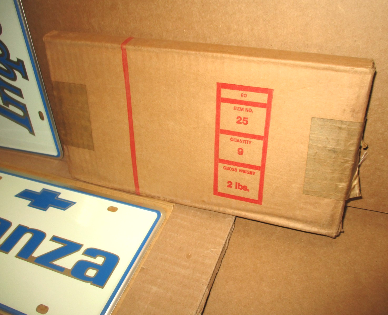CHEVY Chevrolet – ORIGINAL BOWTIE 9 TAG Full Dealer Set IN BOX for New Car 1980s
