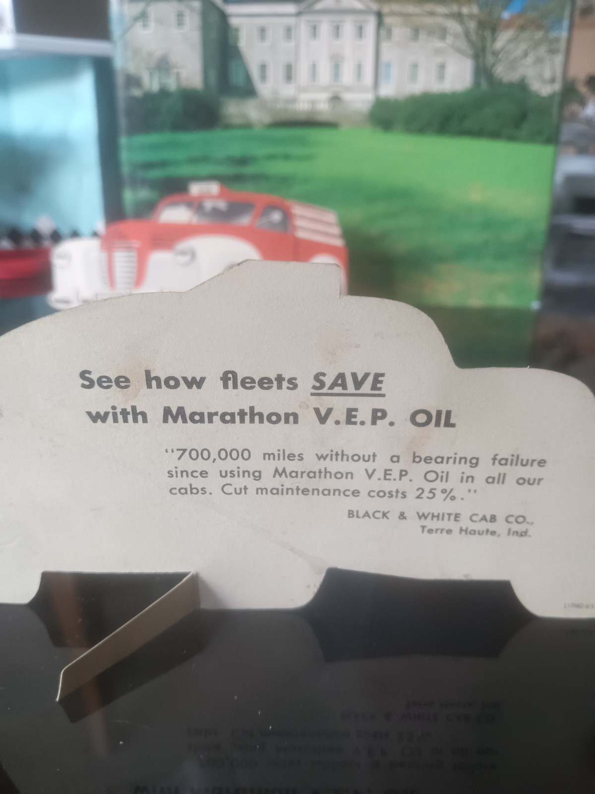 3 Marathon V.E.P. Oil advertisement car & truck “cards”