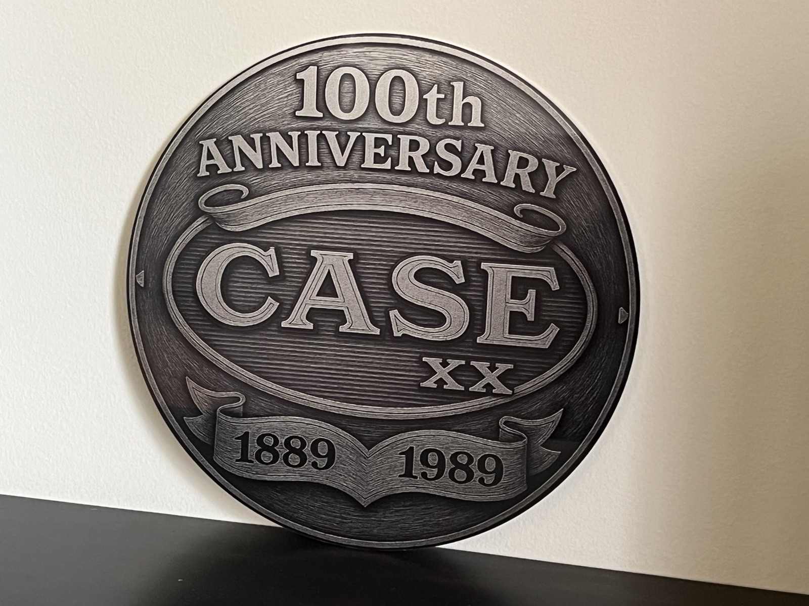 Case Cutlery Knives Vintage Style Metal Sign 100th Anny. Brushed Aluminum