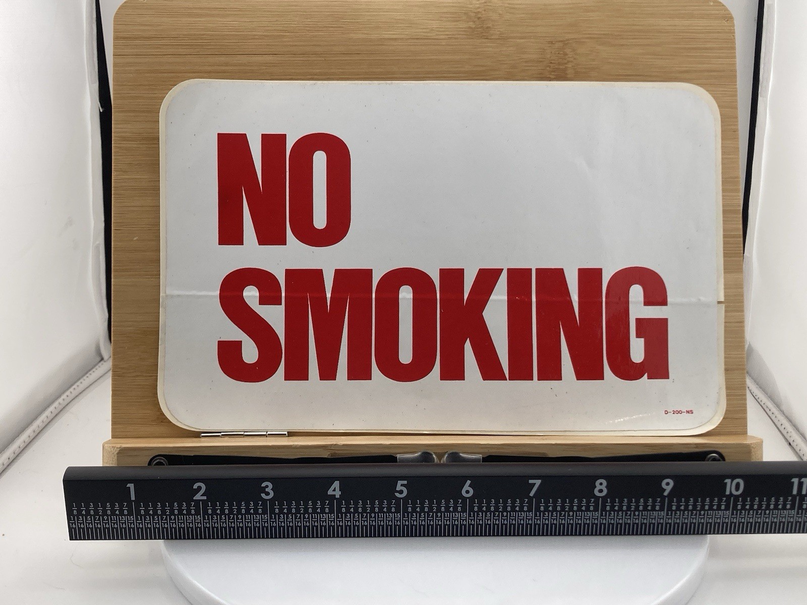 ORIGINAL NO SMOKING Singal Sided DECAL GAS STATION SIGN 9.5” X 6”