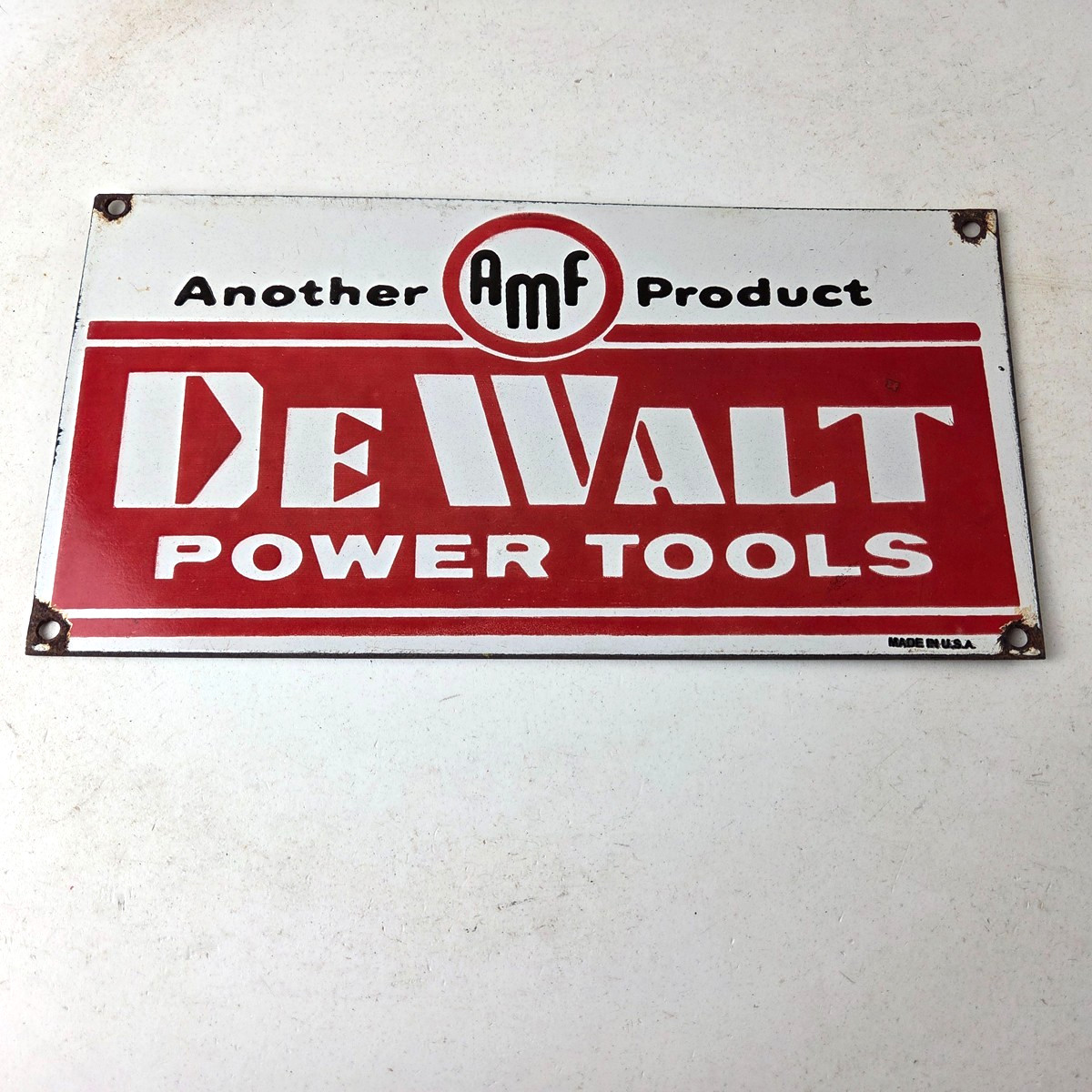 Vintage DeWalt Tools Porcelain Sign – Auto Klein Tools Mechanic Garage Shop Sign