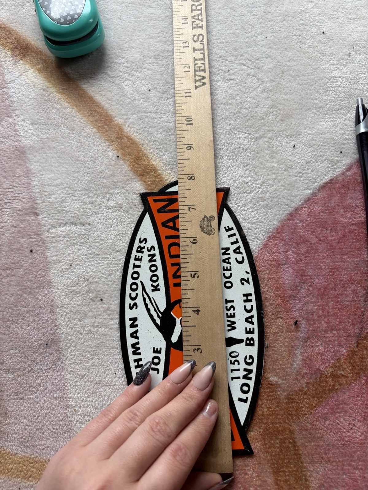 Porcelain Long Indian Beach Sales Sign