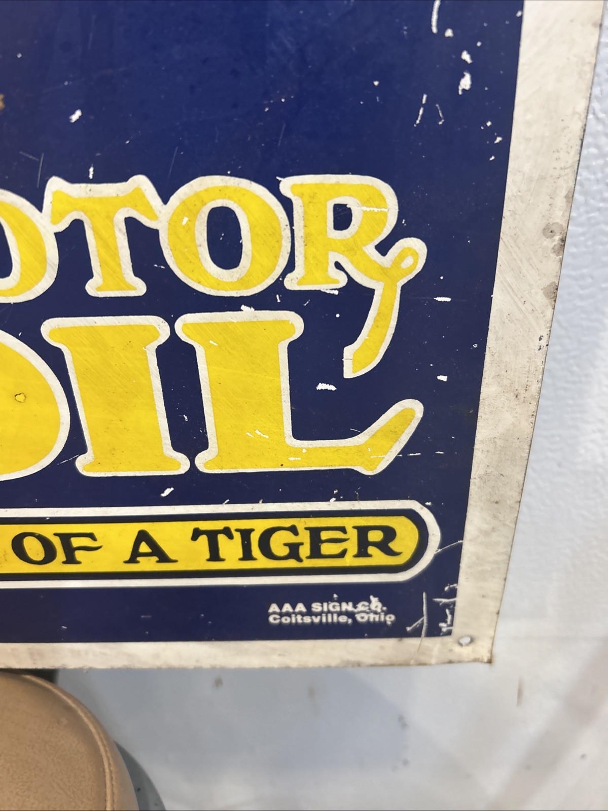AAA Powerlube motor oil sign