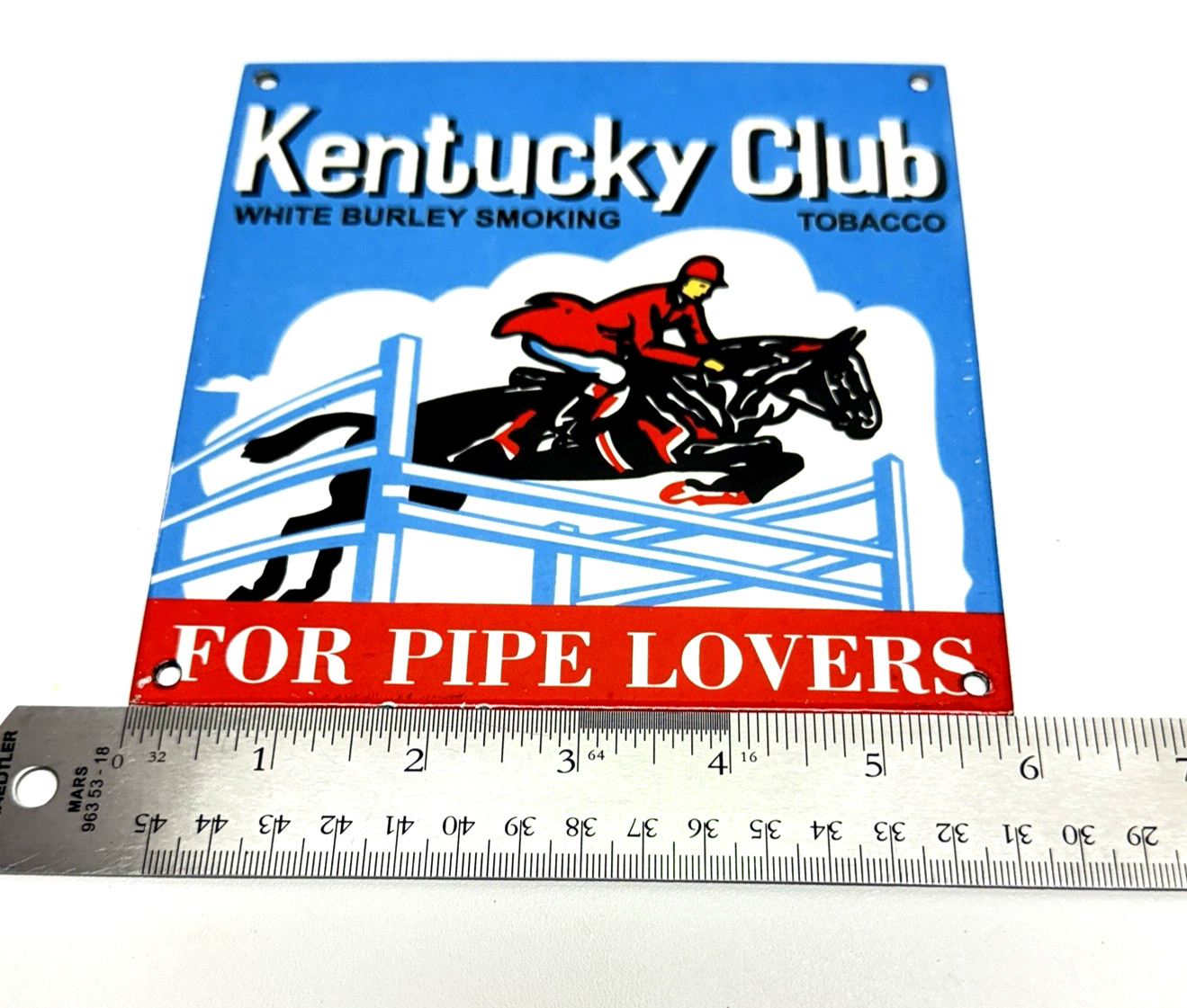 Kentucky Club “For Pipe Lovers” – Vintage Porcelain Sign – Tobacciana