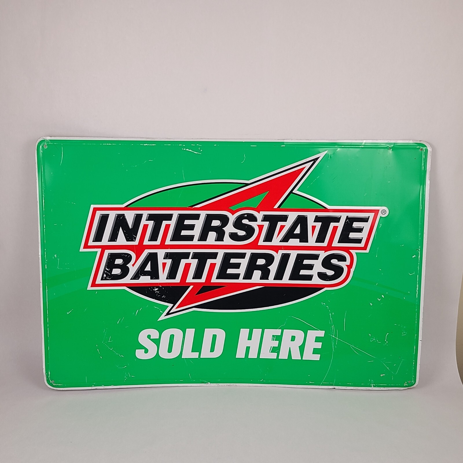 Interstate Batteries Sold Here Sign Large Metal 36″ x 24″ Garage Mechanic Decor