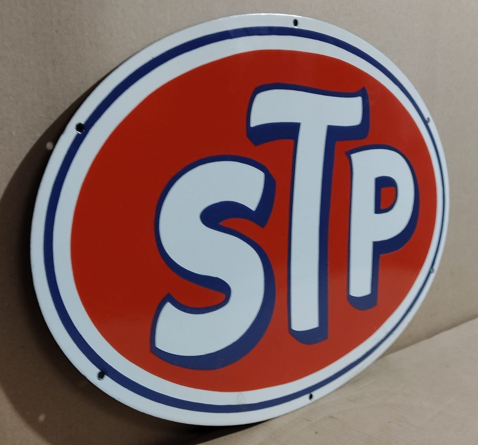 STP Porcelain Enamel Sign 24 x 16 Inches 1 Sided