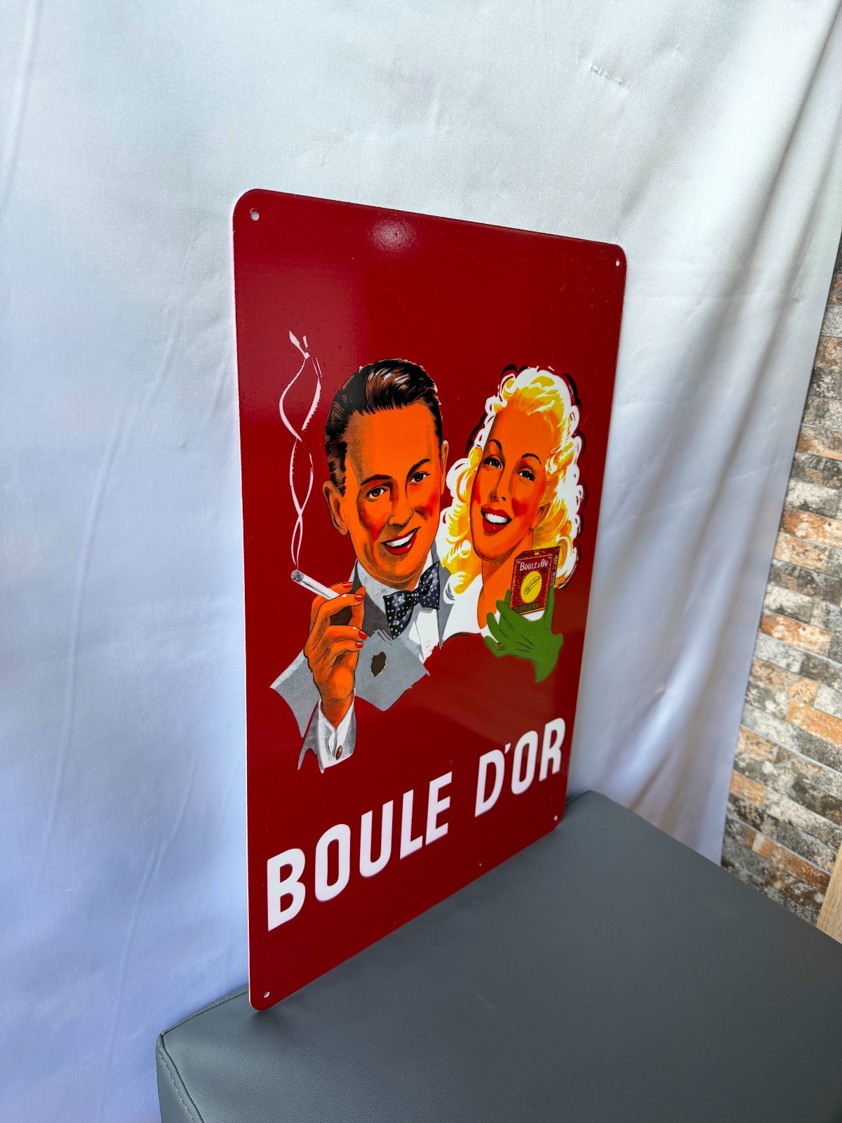 Boule d’Or – Vintage Cigarette Advertising Metal Sign 60 × 40 cm (23.6” × 15.7)