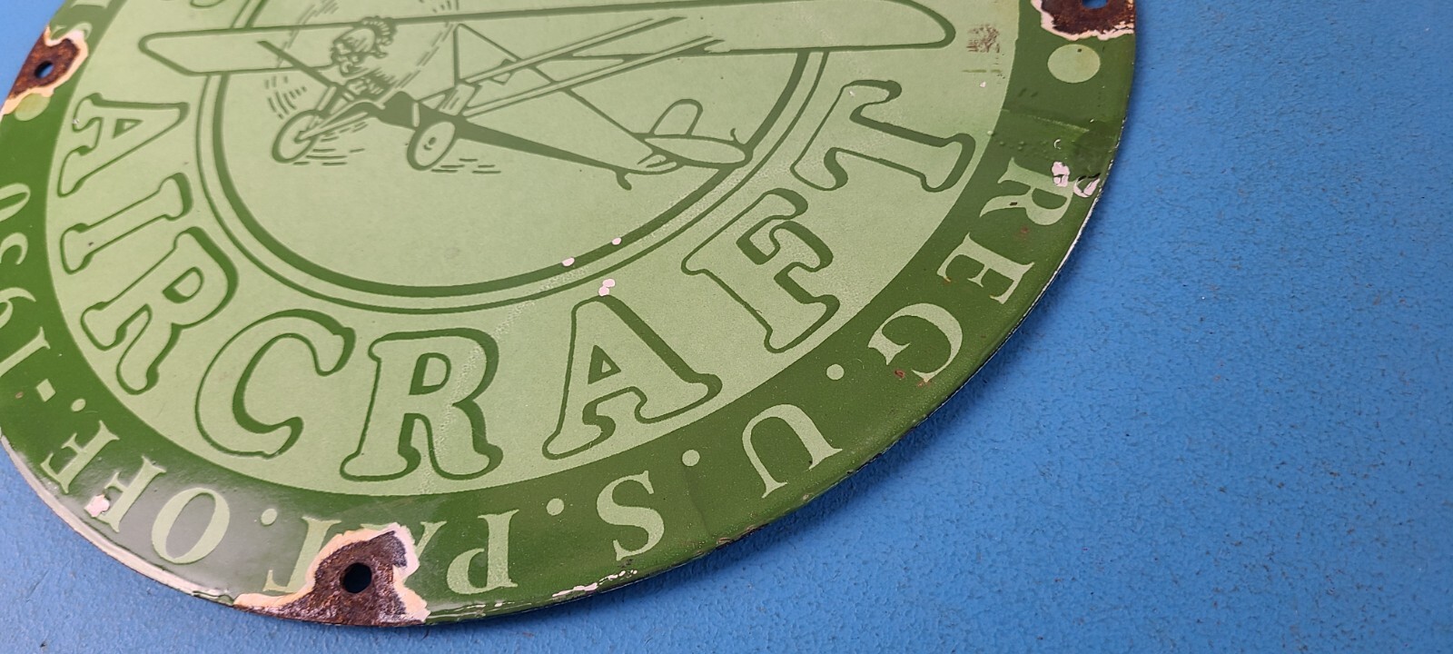 Vintage Sinclair Gasoline Sign – Airplane Porcelain Gas Pump Sign
