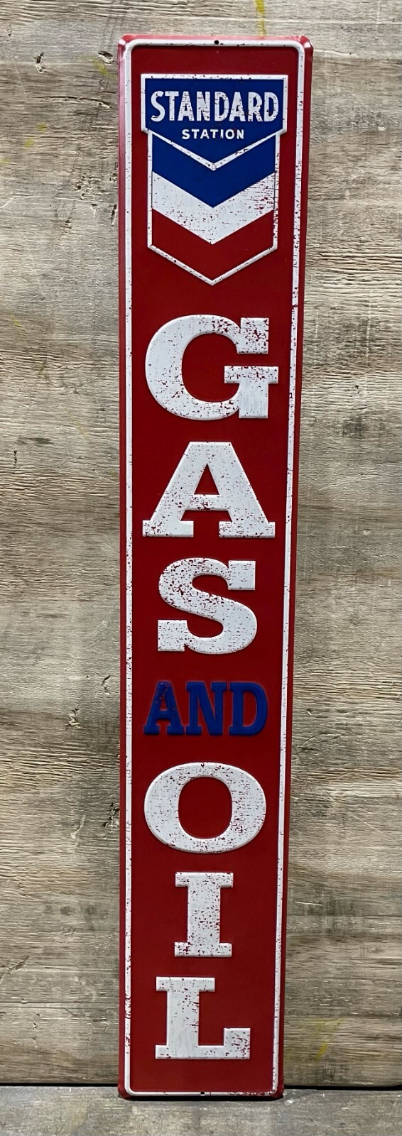 36″ Gas & Oil Advertising Metal Street Signs – Texaco Zerolene Standard Station