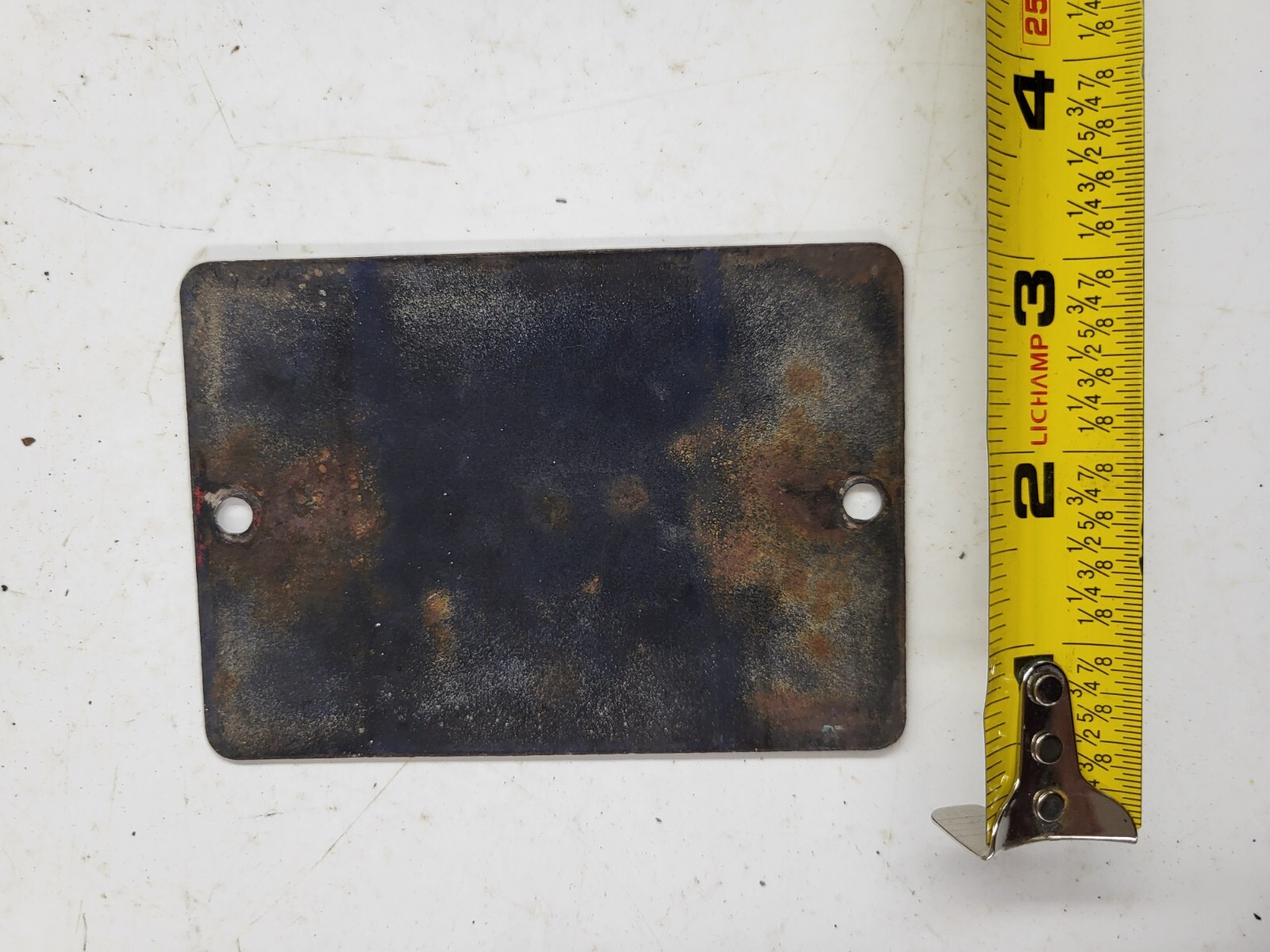 VINTAGE HEAVY PORCELAIN ENAMEL BE CARFULL FARM EQUIPMENT TAG SIGN USED 102324-20