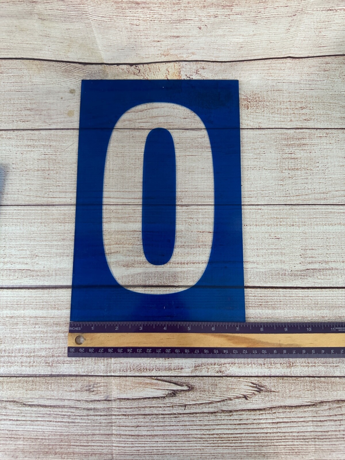 Vintage Oil & Gas Station Acrylic Price Sign Numbers BLUE Mobil Exxon