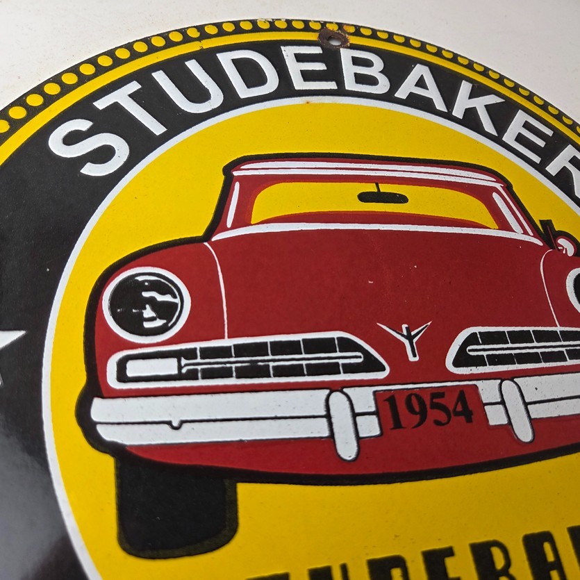 Vintage Studebaker Sign – Parts Service Automobile Gas Pump Porcelain Sign