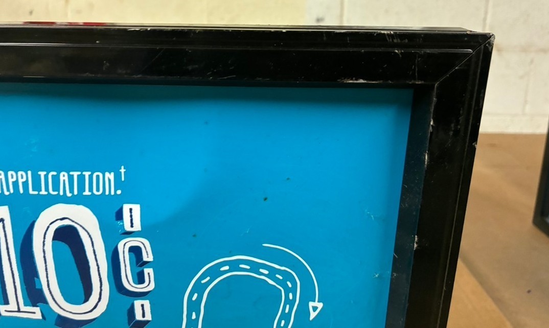 CITGO Double Sided Tin Gas Station Sign Gas Pump Globe Topper w/ Frame 10 cent A