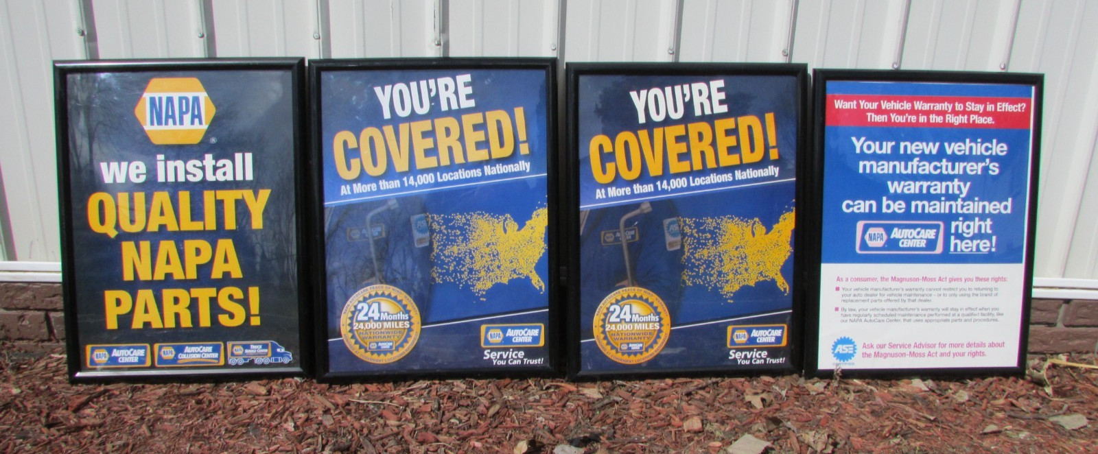 Set of 4 NAPA Auto Parts Store Display Posters