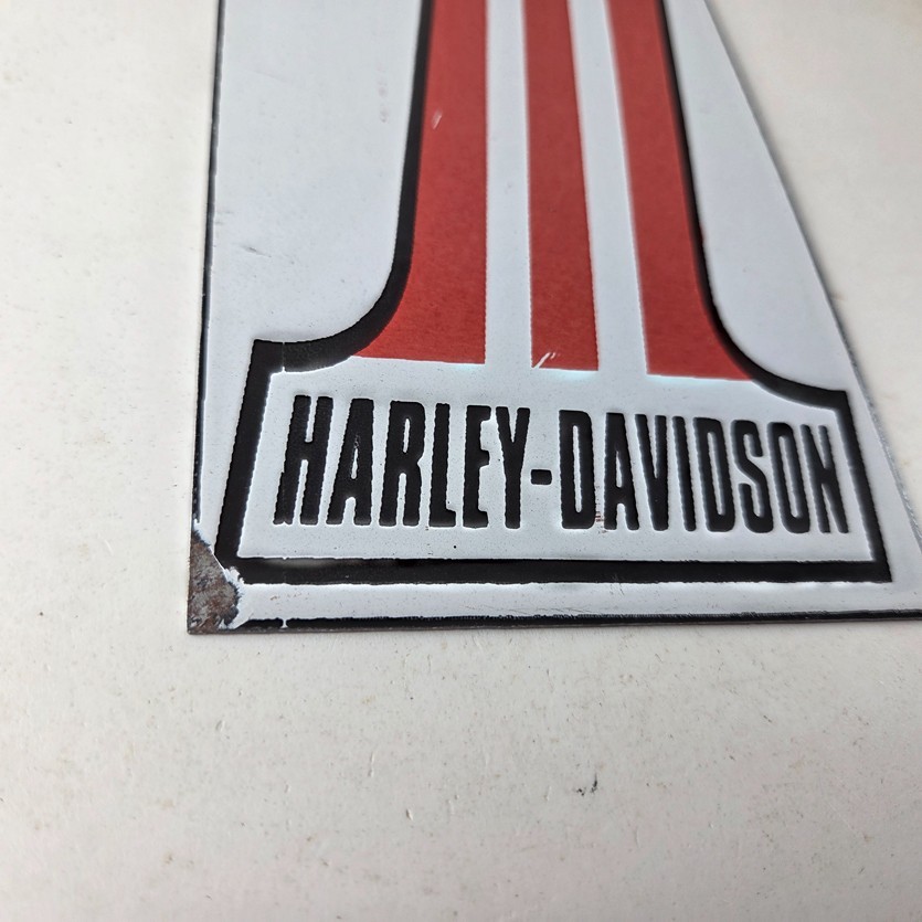 Vintage Harley Davidson Motorcycles Sign – Number One USA American Flag Gas Sign