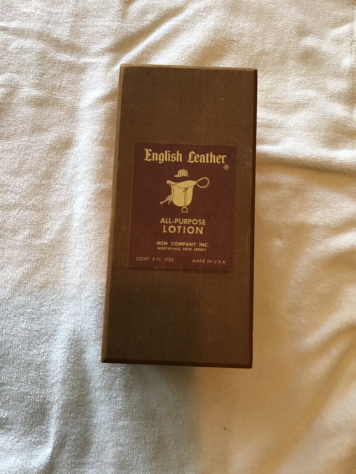 vintage advertising “English Leather “ Wooden Box