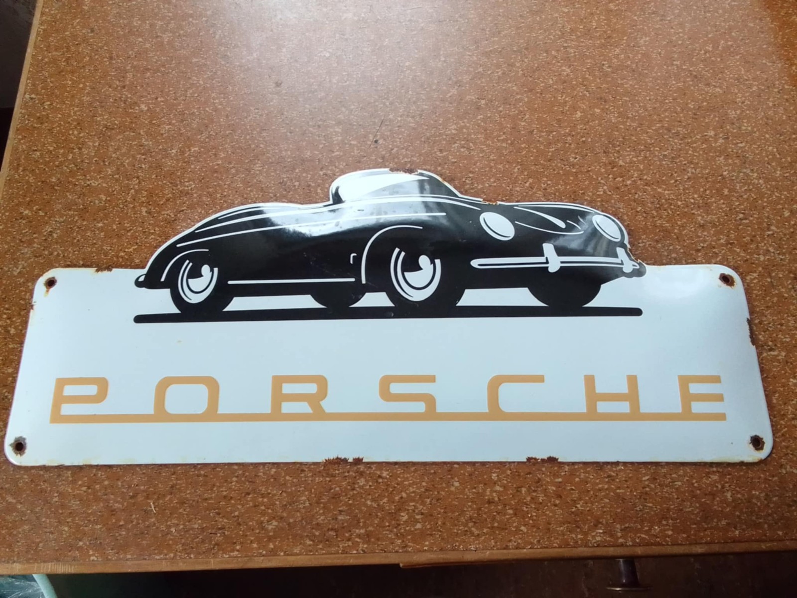 Porsche enamel sign 25 x 60 cm