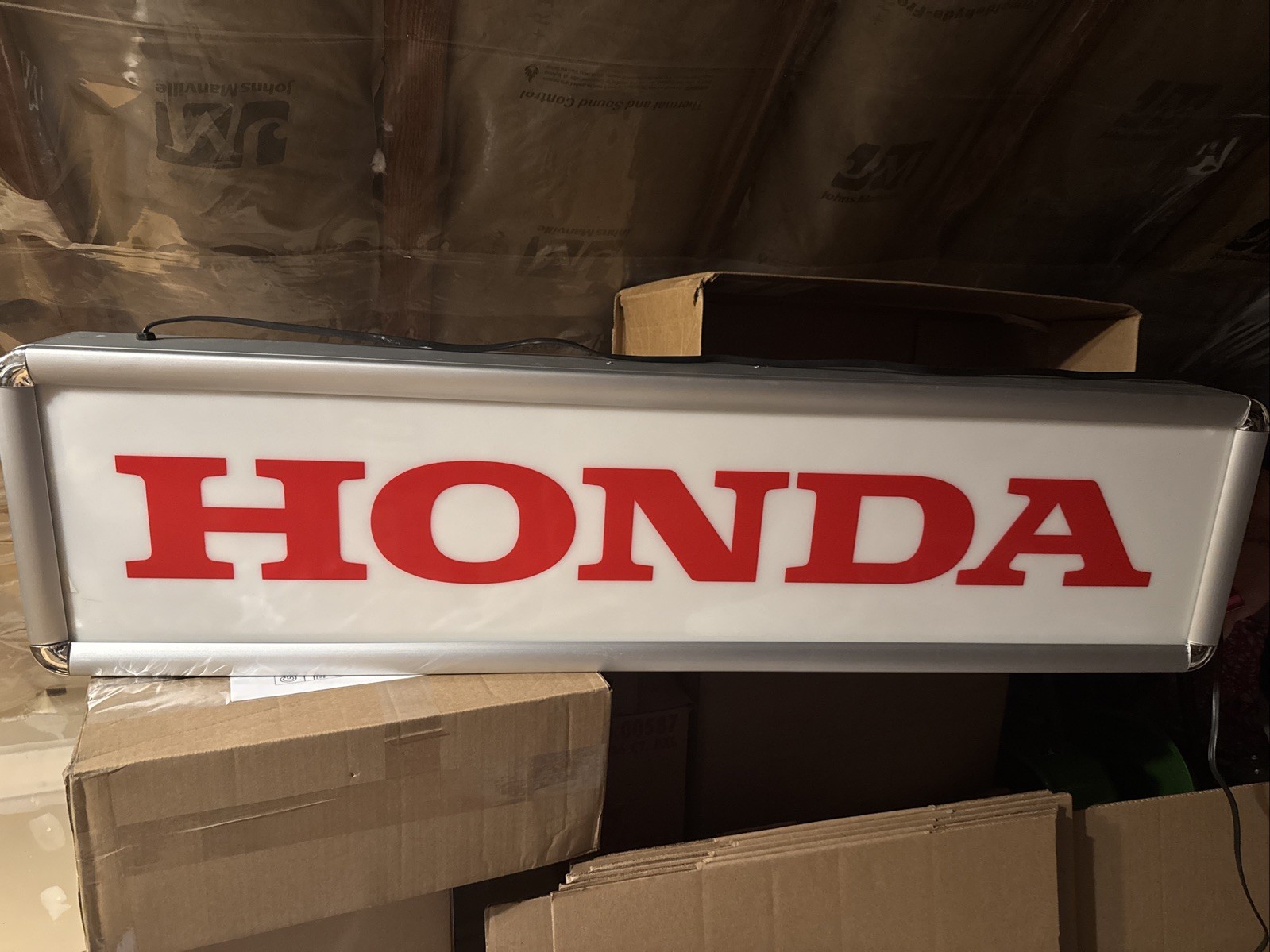 2000 Palmer Promotional Products Illuminated Vertical Honda Dealer Sign Original
