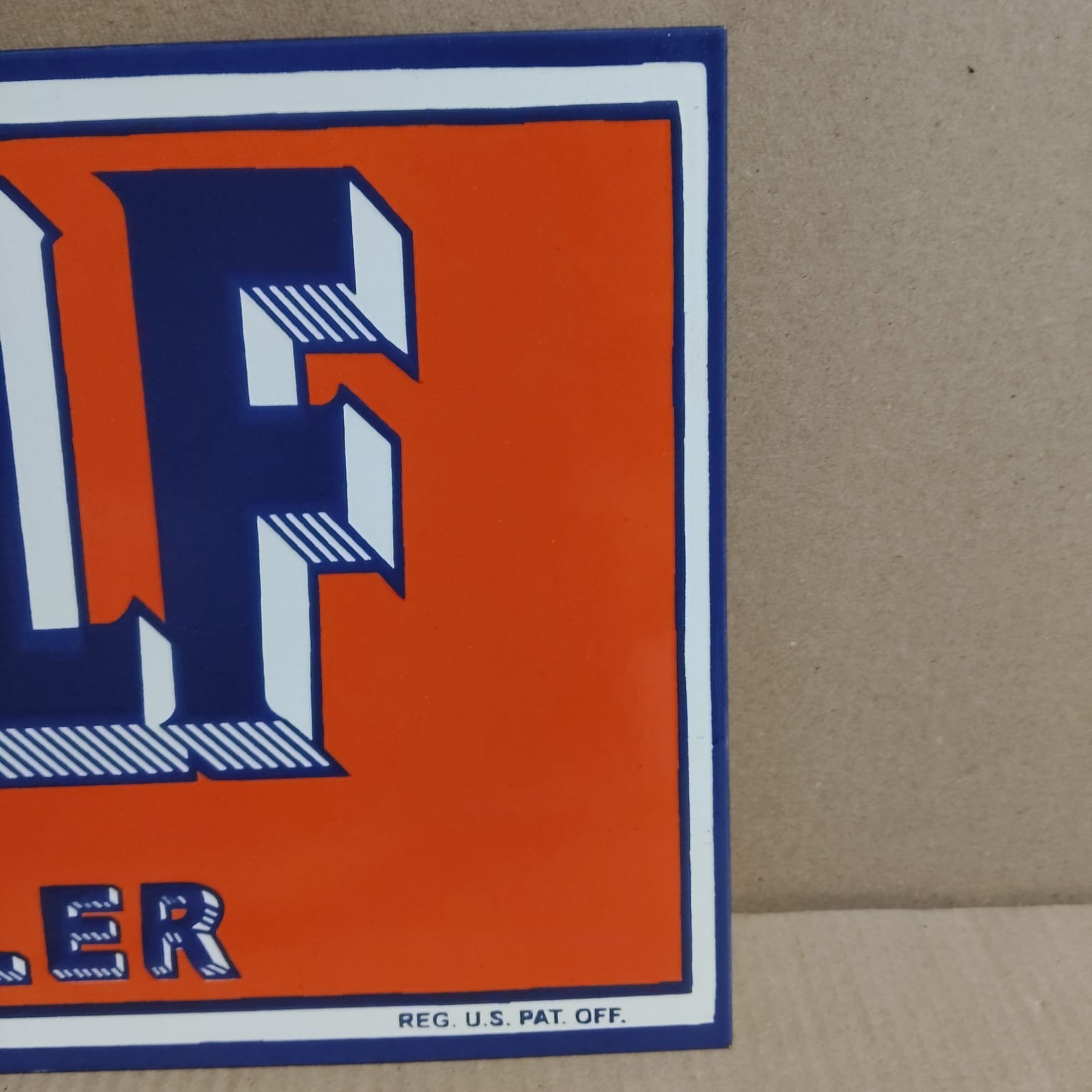 Gulf Dealer Porcelain Enamel Sign 18 x 10 Inches 2 Sided