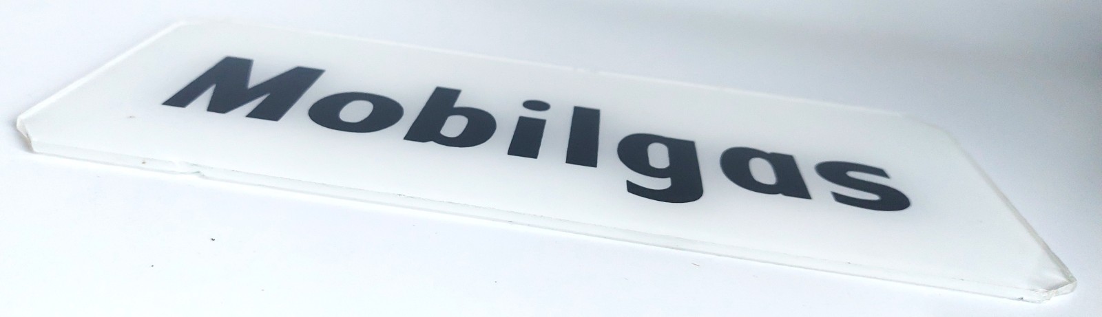 Vintage Mobilgas Glass Gas Pump Sign Panel
