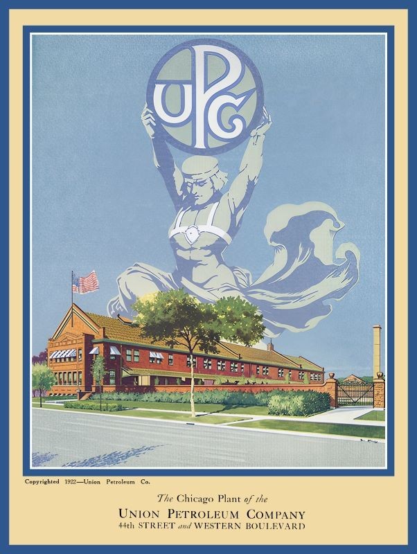1921 Union Petroleum Co. Chicago Plant NEW Sign 24×30″ USA STEEL XL Size