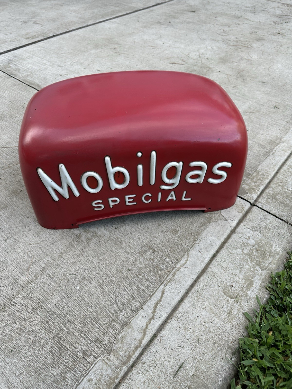 Mobilgas Script Top Wayne Model 80 Martin & Schwartz Gas Pump Top