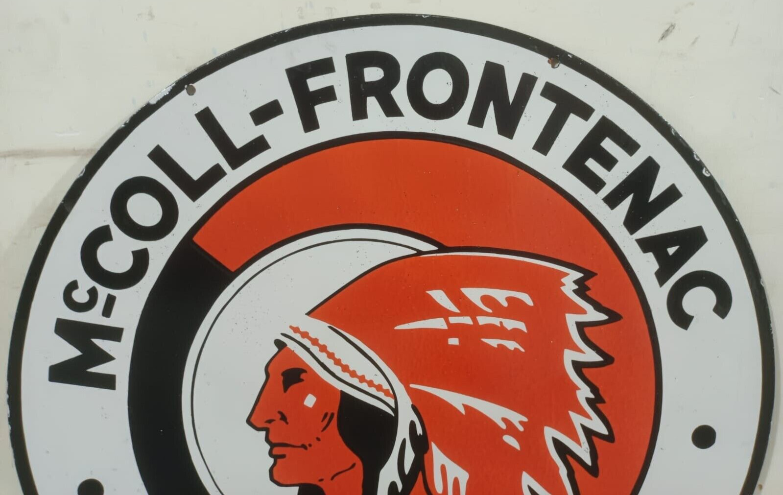 Vintage DSP Mccoll-Frontenac Products Gas & Oil Porcelain Enamel Sign.