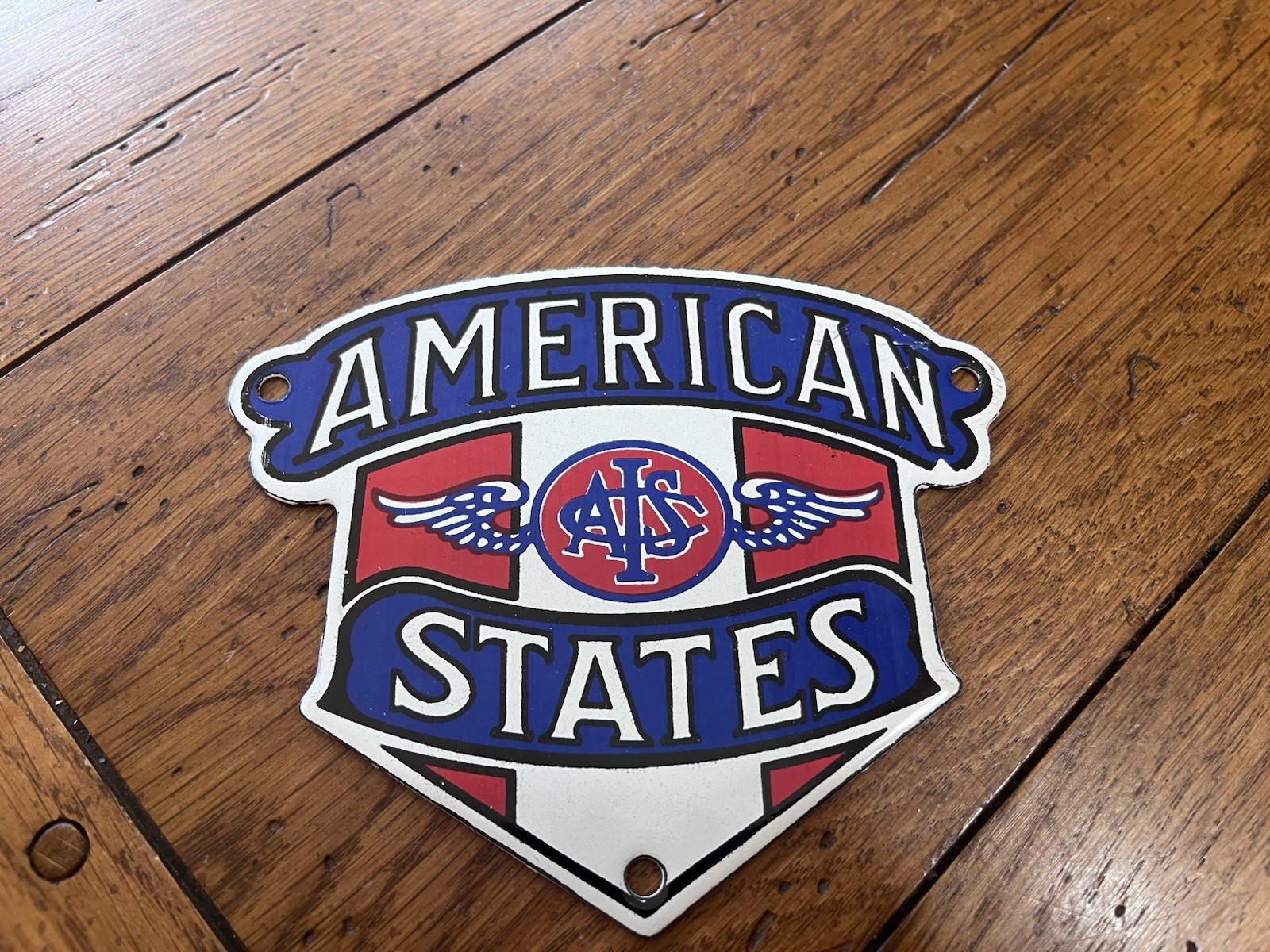 VERY NICE AMERICAN STATES PORCELAIN SIGN