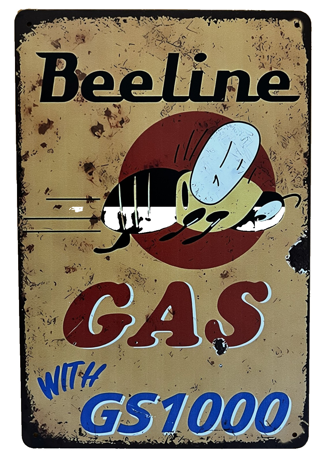 Beeline Gas Tin Sign (Union 76 Flying A Exxon Texaco Conoco Exxon) W53544